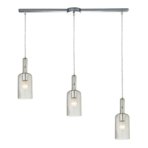 Menlow Park 3 Light Pendant In Polished Chrome