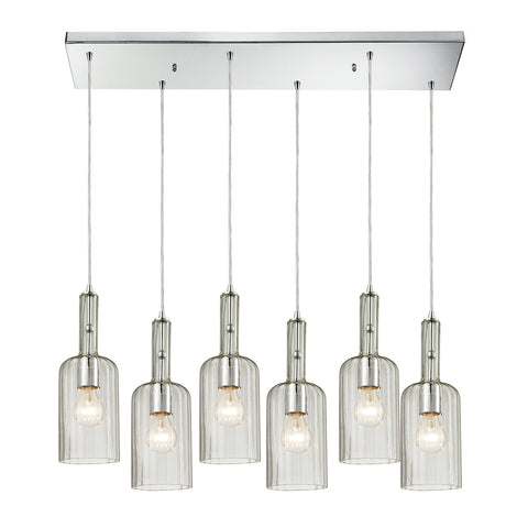 Menlow Park 6 Light Pendant In Polished Chrome