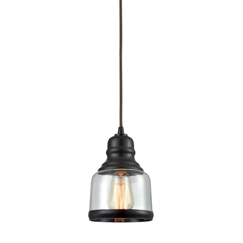 Menlow Park 1 Light Pendant In Oil Rubbed Bronze