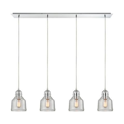 Menlow Park 4 Light Pendant In Polished Chrome
