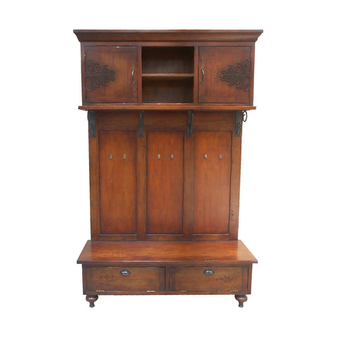 Scrolled Iron Hall Cabinet