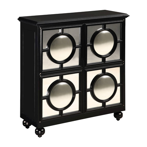 Mirage Convex Mirrored Cabinet In Ebony