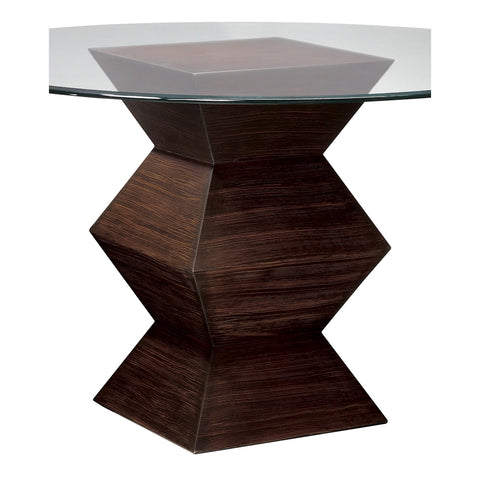Hohner Zebrano Table Base With Striped Wood Finish