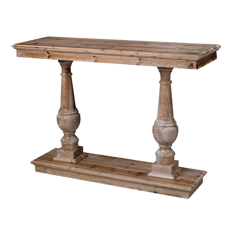 Spring Creek Console In White Washed Light Wood
