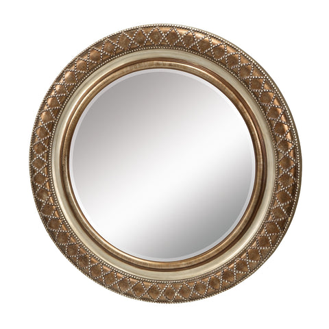 Cocktail Mirror In Copper With Silver Highlights