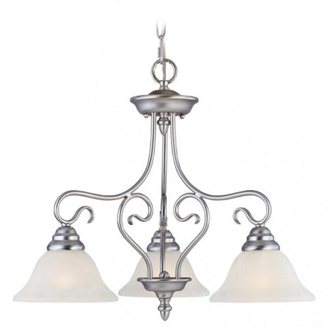 Livex Lighting Coronado 3 Light Brushed Nickel Chandelier