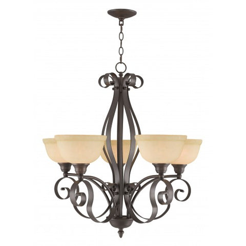 Livex Lighting Manchester 5 Light Imperial Bronze Chandelier