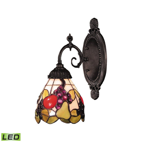 Mix-N-Match 1 Light LED Wall Sconce In Tiffany Bronze