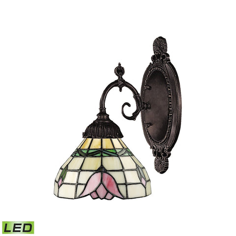 Mix-N-Match 1 Light LED Wall Sconce In Tiffany Bronze