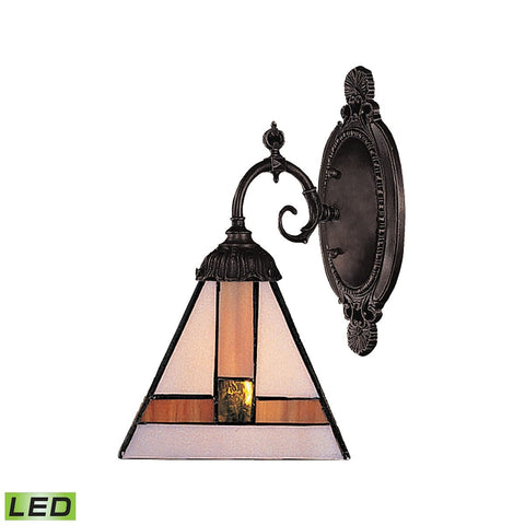 Mix-N-Match 1 Light LED Wall Sconce In Tiffany Bronze