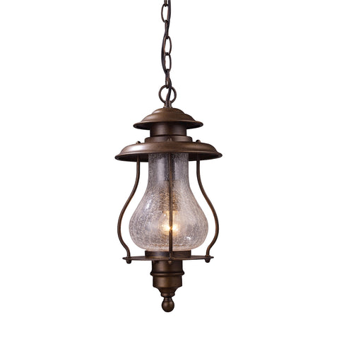 Wickshire 1 Light Outdoor Pendant In Coffee Bronze
