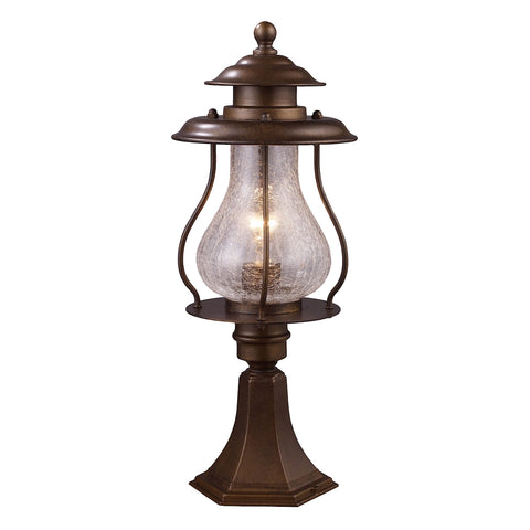 Wikshire 1 Light Outdoor Post Mount In Coffee Bronze