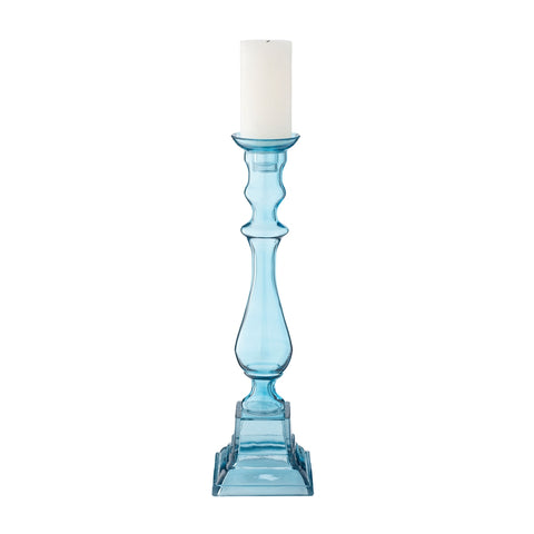 Sea Glass Knight Pillar Candle Holder - Medium