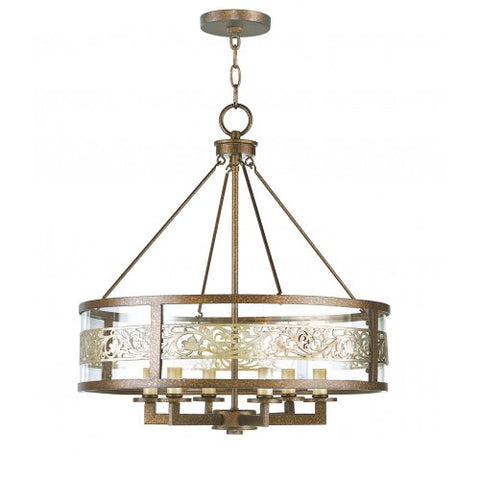 Livex Lighting Waverly 6 Light PBZ Chandelier