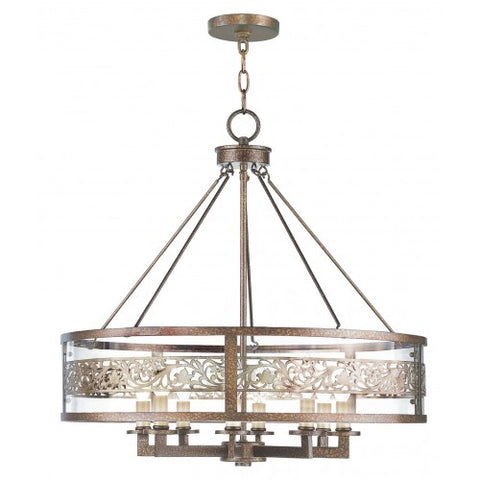 Livex Lighting Waverly 8 Light PBZ Chandelier