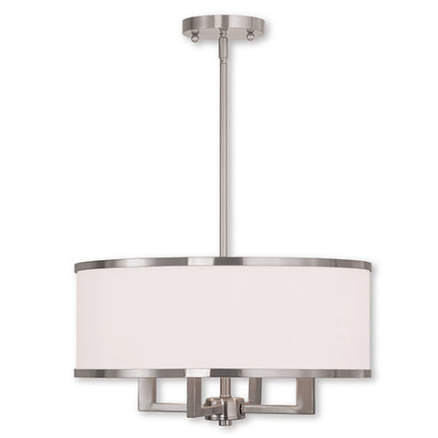 Livex Lighting Park Ridge  4 Light Brushed Nickel Chandelier