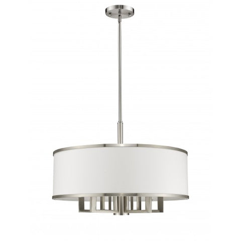 Livex Lighting Park Ridge  6 Light Brushed Nickel Chandelier