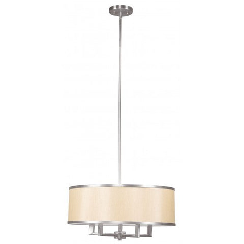 Livex Lighting Park Ridge 4 Light Brushed Nickel Chandelier