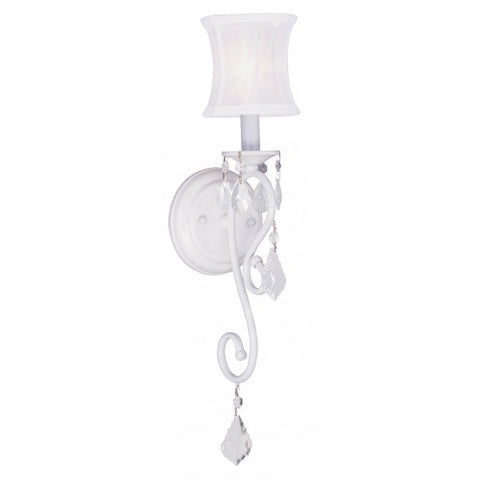 Livex Lighting Newcastle 1 Light White Wall Sconce