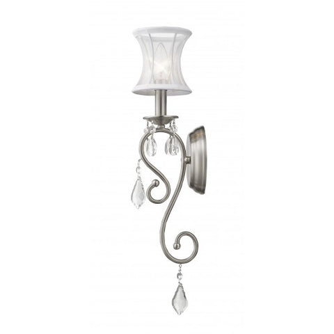 Livex Lighting Newcastle 1 Light Brushed Nickel Wall Sconce
