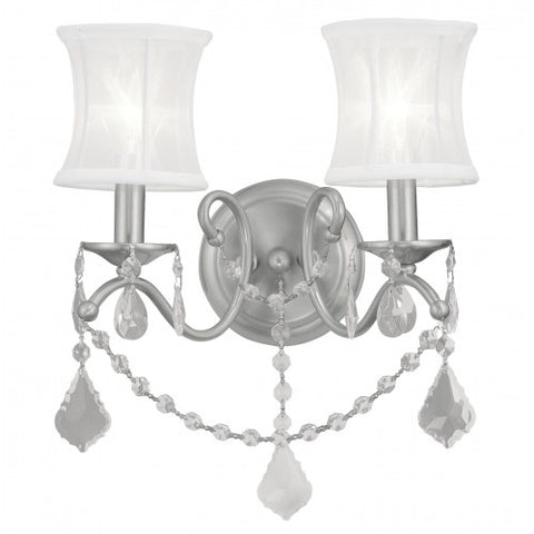 Livex Lighting Newcastle 2 Light Brushed Nickel Wall Sconce