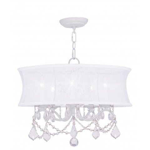 Livex Lighting Newcastle 5 Light White Chandelier
