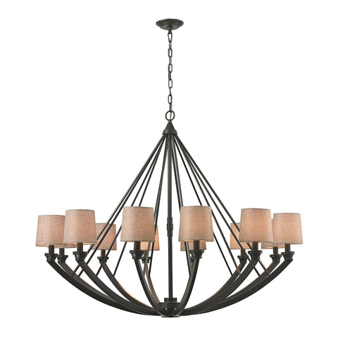 Morrison 12 Light Chandelier In Oil Rubbed Bronze