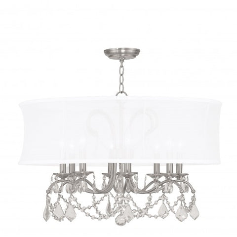 Livex Lighting Newcastle 8 Light Brushed Nickel Chandelier