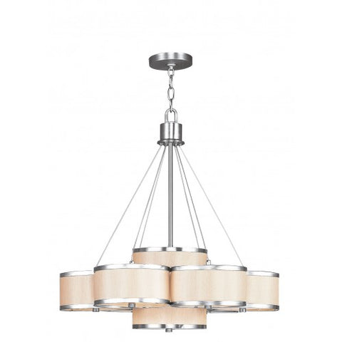 Livex Lighting Park Ridge 7 Light Brushed Nickel Chandelier