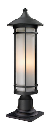 Z-Lite Woodland Outdoor Pier Mount Light 529PHM-533PM-BK