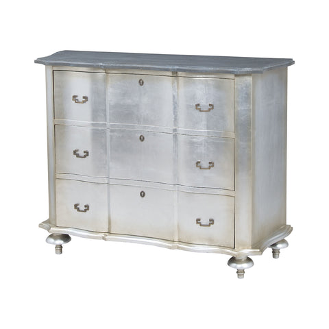 Petite Duchess Chest In Antique Silver Leaf And Smoke