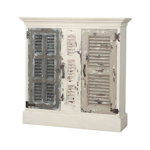 Waterfront Hall Cabinet In Garden Lattice White