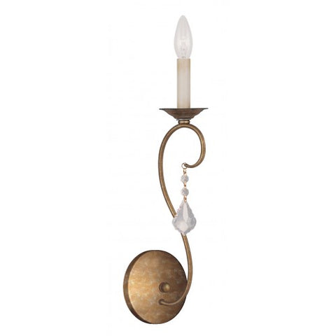 Livex Lighting Chesterfield/Pennington 1 Light Antique Gold Leaf Wall Sconce