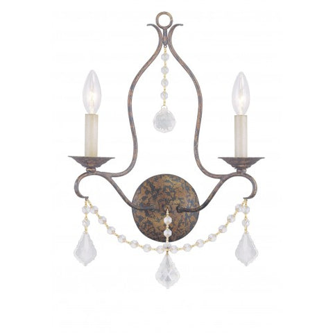 Livex Lighting Chesterfield 2 Light VBR Wall Sconce
