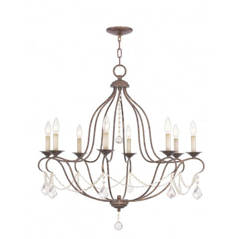 Livex Lighting Chesterfield 8 Light VBR Chandelier