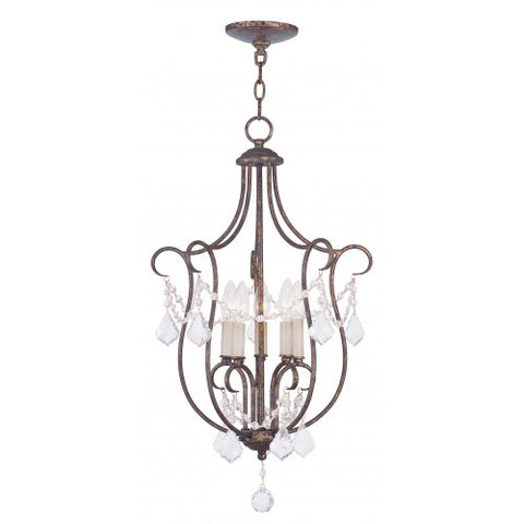 Livex Lighting Chesterfield 5 Light Venetian Golden Bronze Foyer