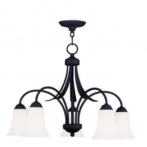 Livex Lighting Ridgedale 5 Light Black Chandelier