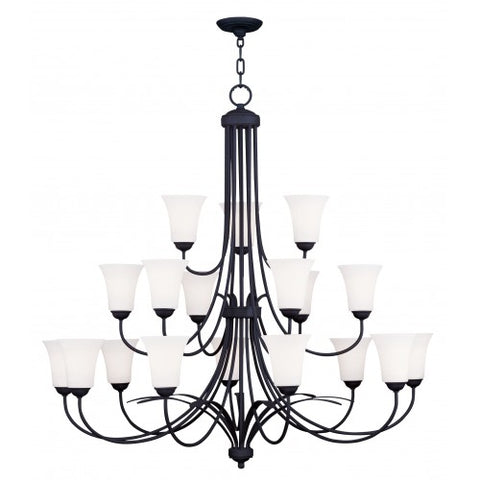 Livex Lighting Ridgedale 18 Light Black Chandelier