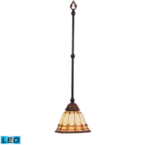 Diamond Ring 1 Light LED Pendant In Burnished Copper