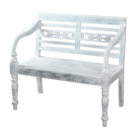 Folger Bench In Grey Painted Finish