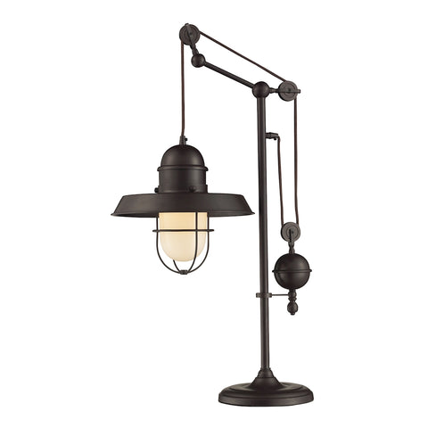 Farmhouse Table Lamp In Oiled Bronze