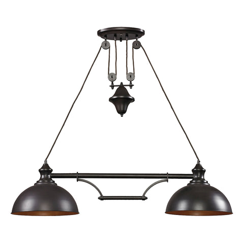 Farmhouse 2 Light Island In Oiled Bronze