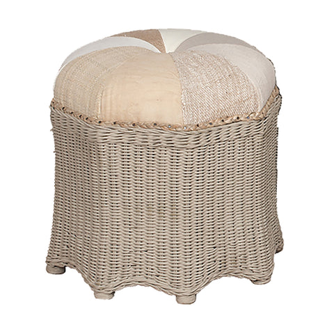 Cottage Rattan Ottoman