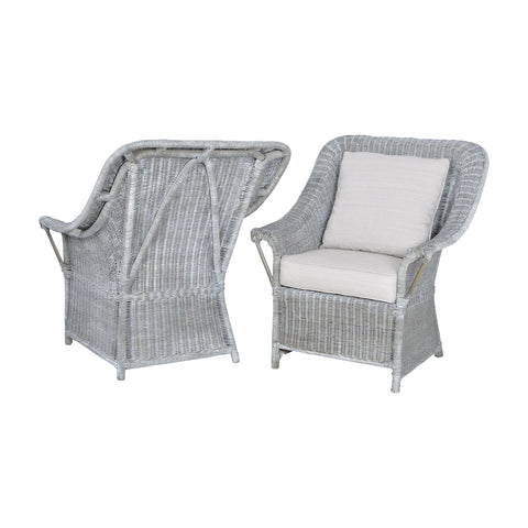 Retreat Chairs In Waterfront Grey Stain And White Wash - Set of 2