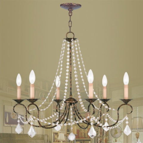 Livex Lighting Pennington 6 Light VBR Chandelier