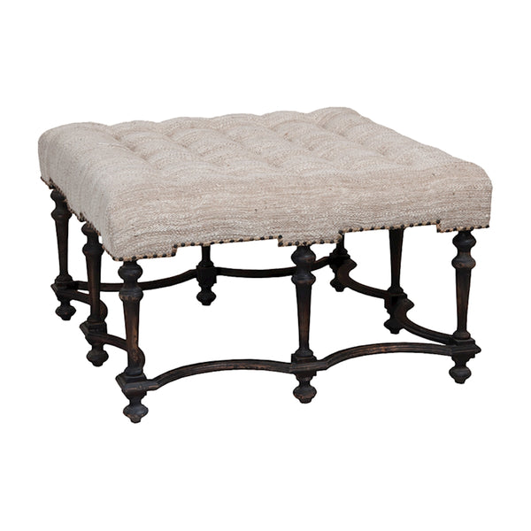 Cottage Ottoman Table In Ash Black Stain