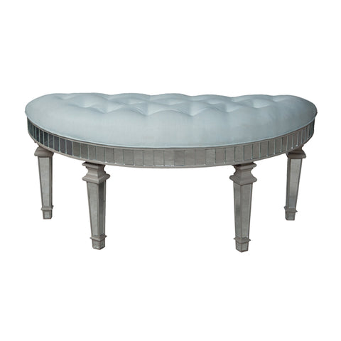 Mirrored Half Round Bench