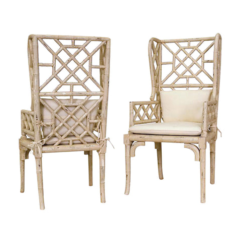 Bamboo Wing Back Chair