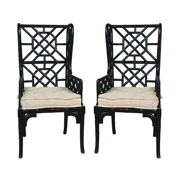 Bamboo Wing Back Chair