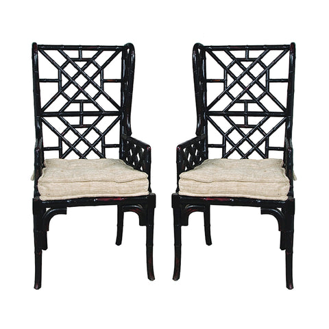 Bamboo Wing Back Chair
